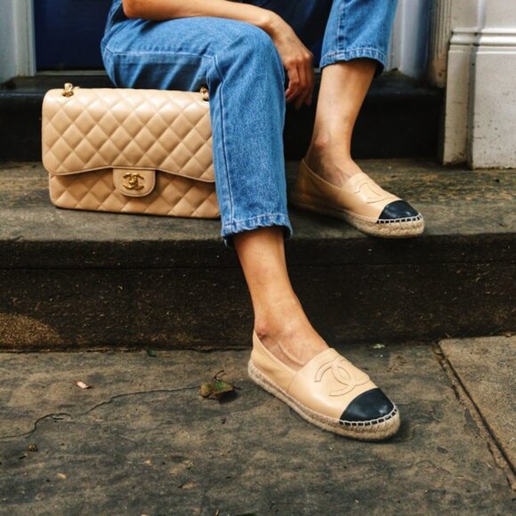 Chanel Lambskin Espadrilles - Picture 1 of 8